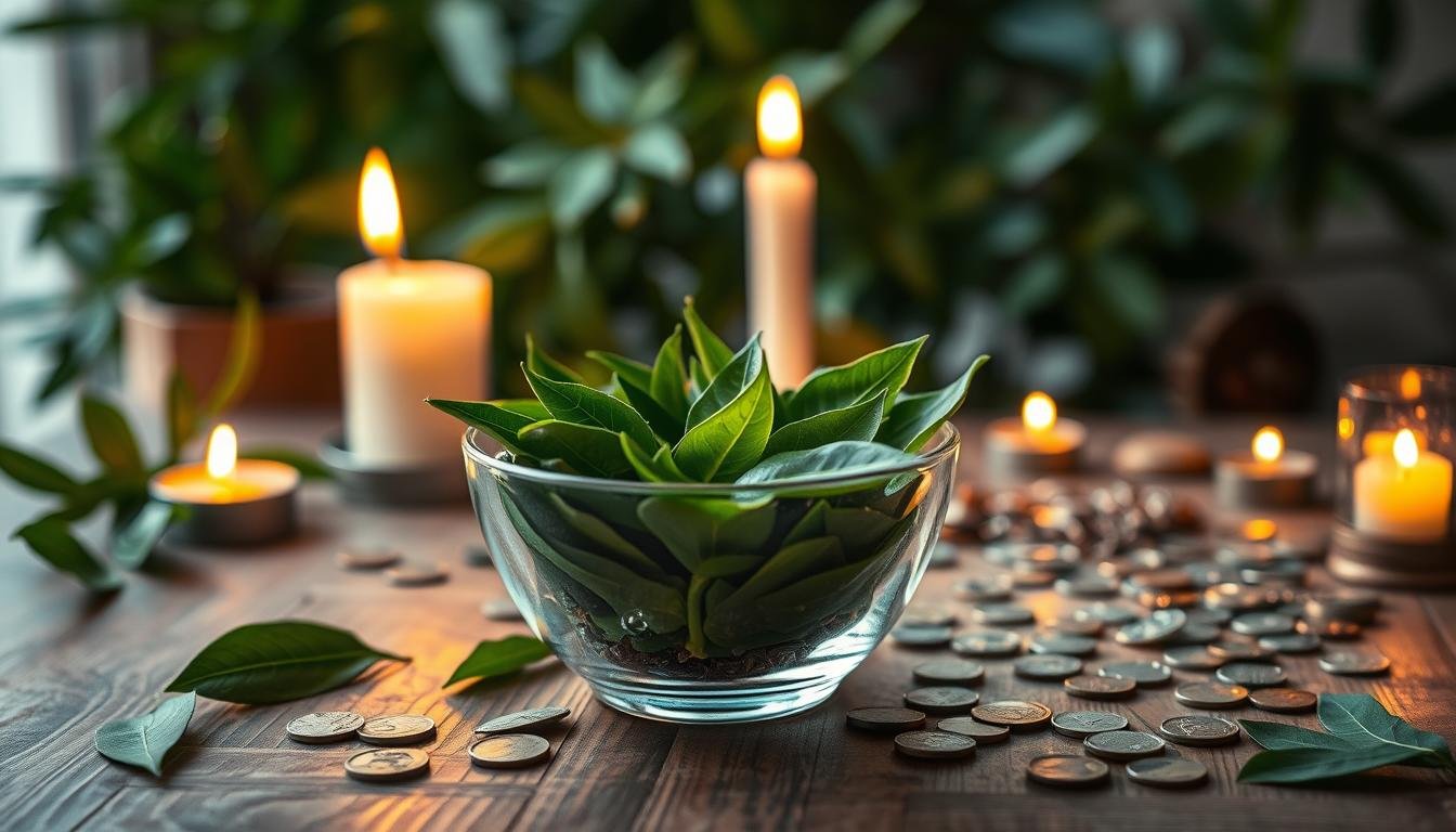 liść laurowy rytuał na pieniądze