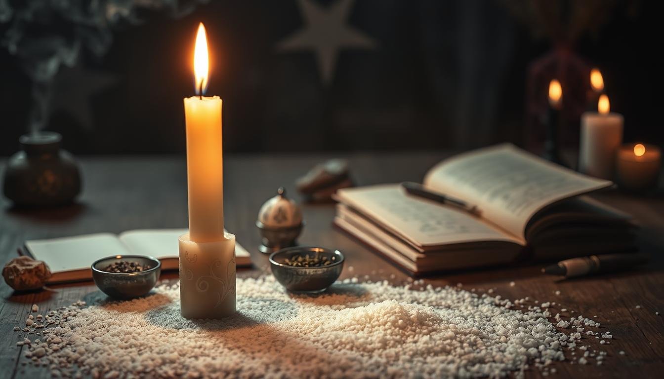 rytuał ochronny sól świeca